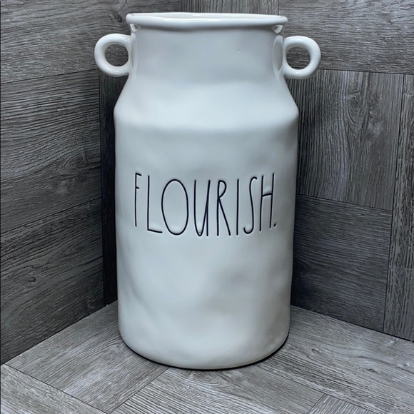 Rae Dunn FLOURISH large farmhouse vase NEW